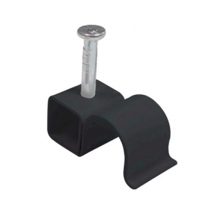 Round Steel Cable Clip Black