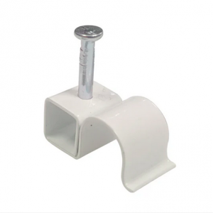 Round Steel Cable Clip White